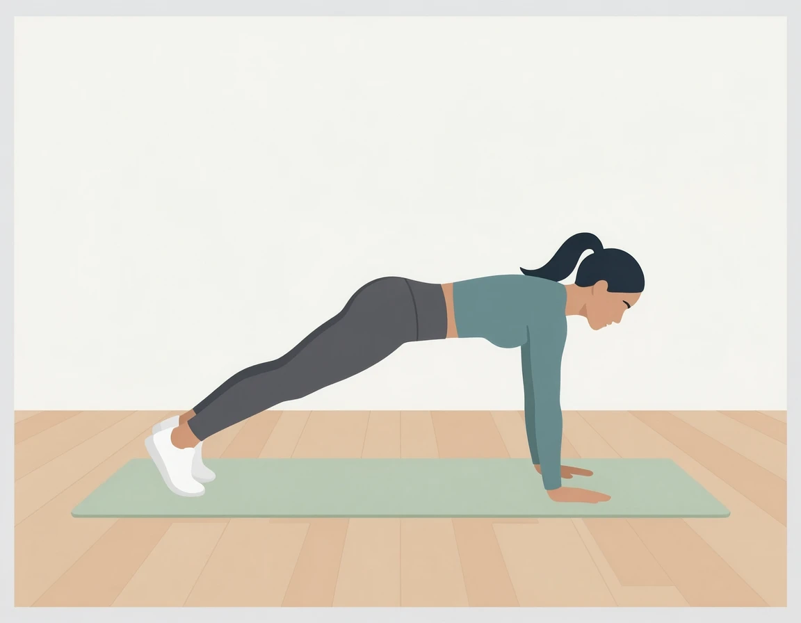 매트 위에서 암워킹 운동을 하는 여성