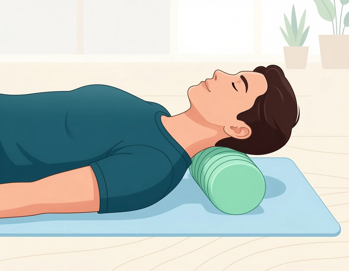 후두하근 이완 폼롤러 마사지