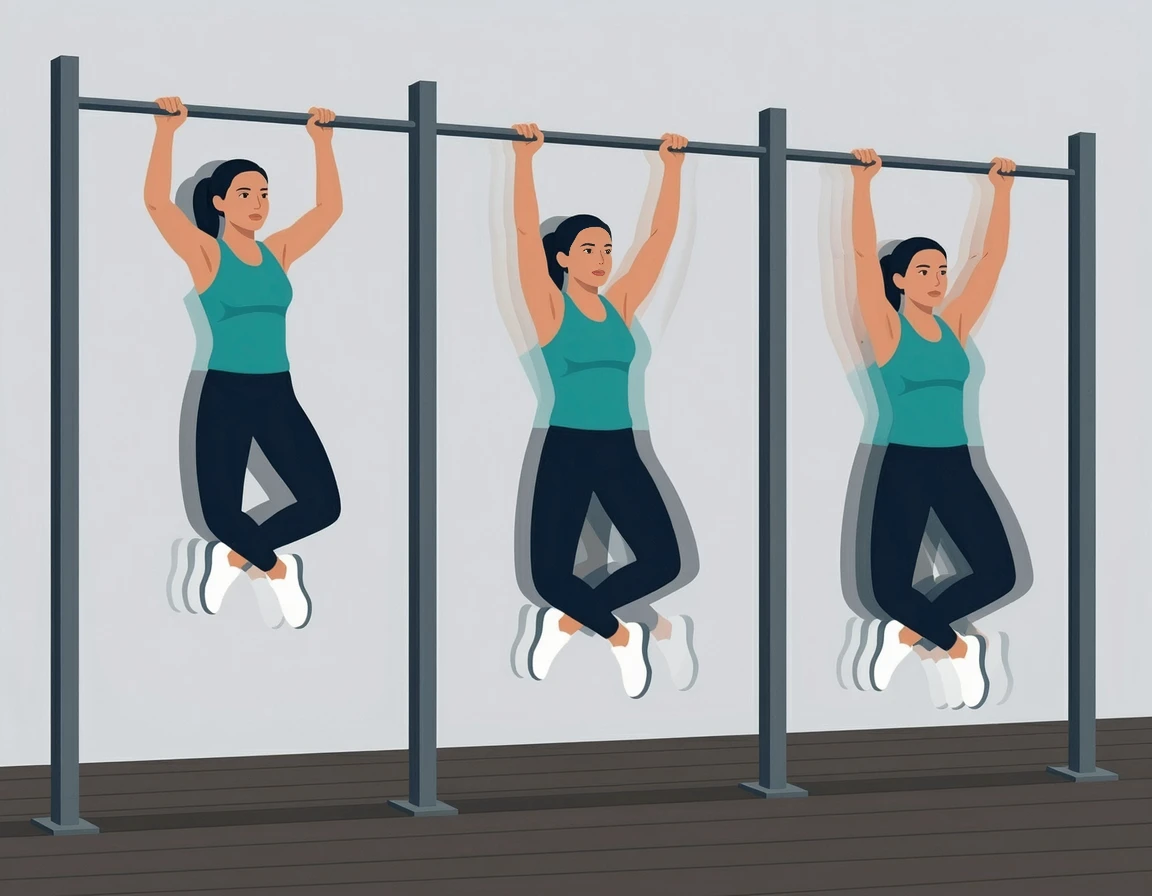 박스를 밟고 올라가 천천히 내려오는 1~4주차 네거티브 풀업 동작