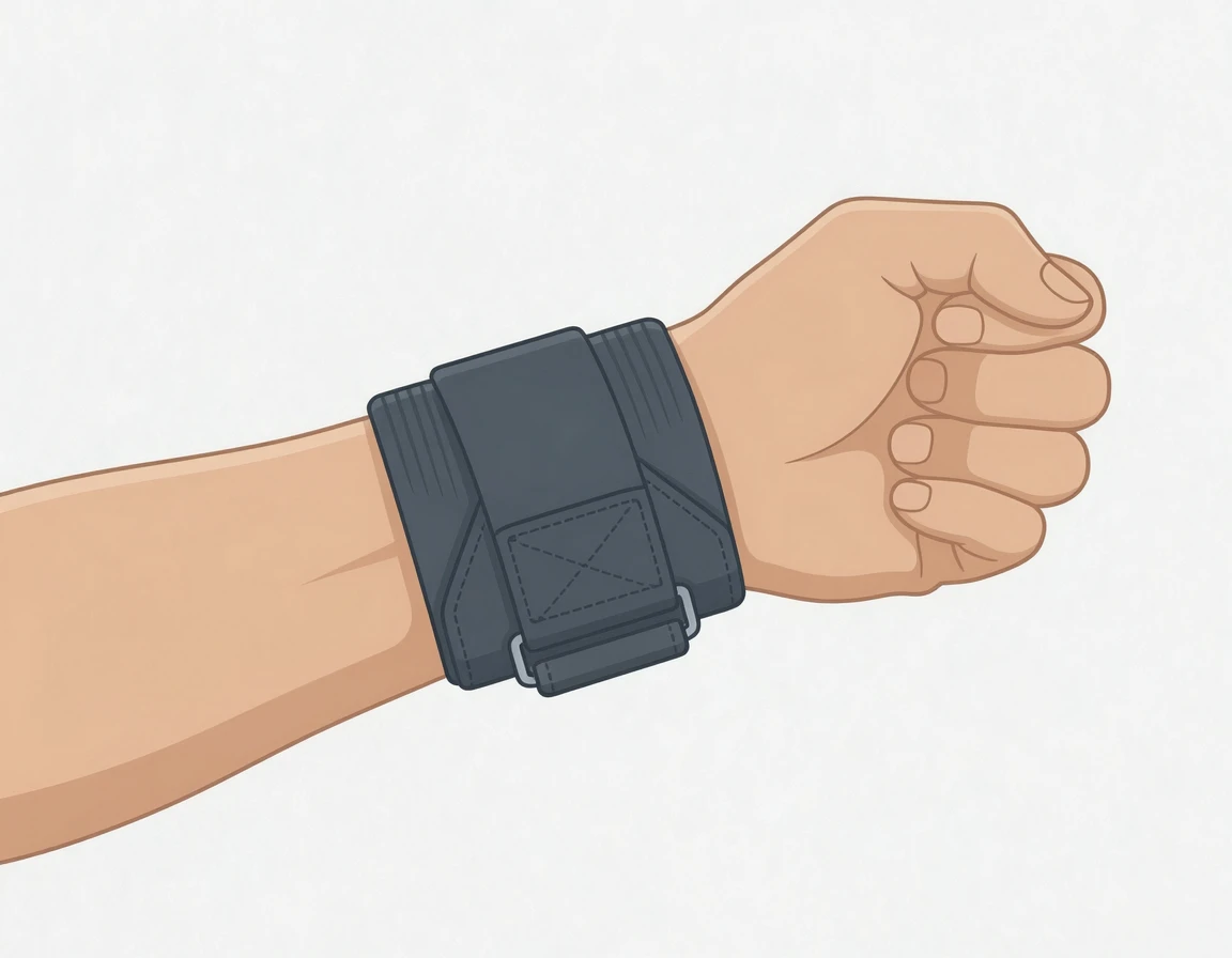 피트니스 손목 보호대를 착용한 손목 일러스트