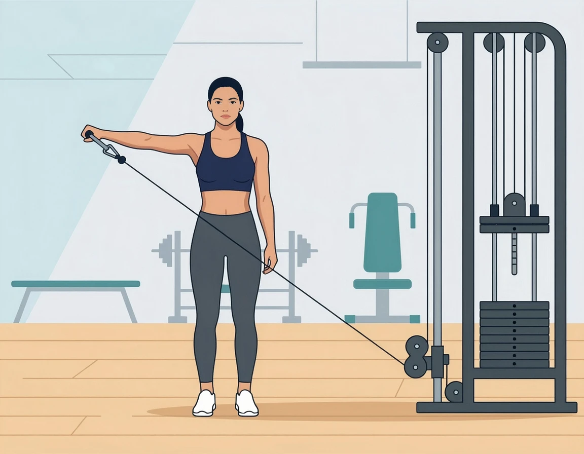 케이블 머신을 활용한 레터럴 레이즈 자세