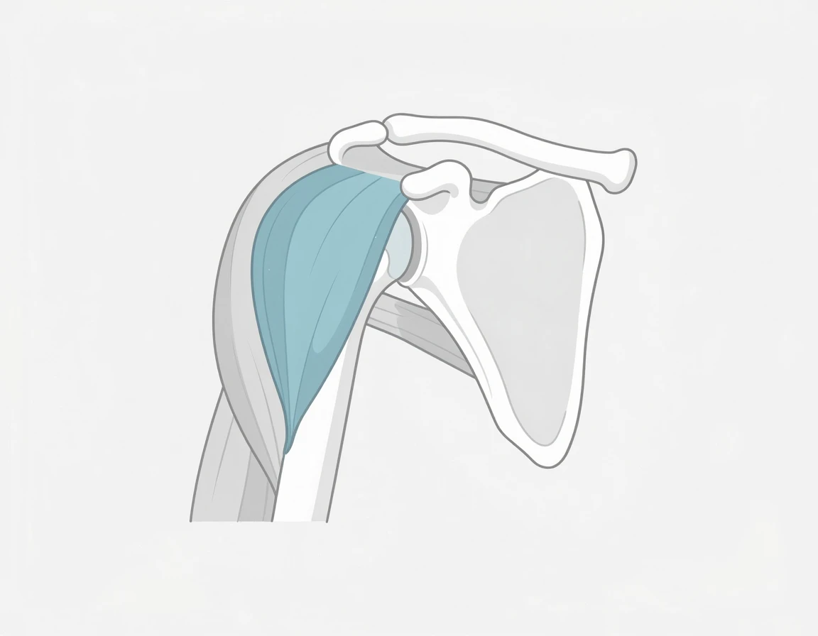 측면 삼각근 해부학 구조 일러스트