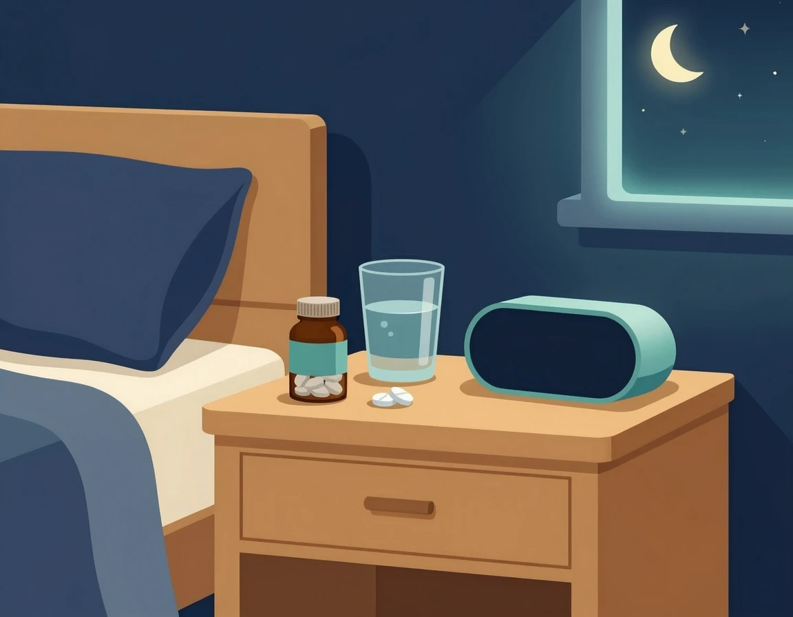 취침 전 물 한 잔과 마그네슘 영양제